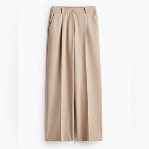 H&M Taupe Wide Leg Trousers